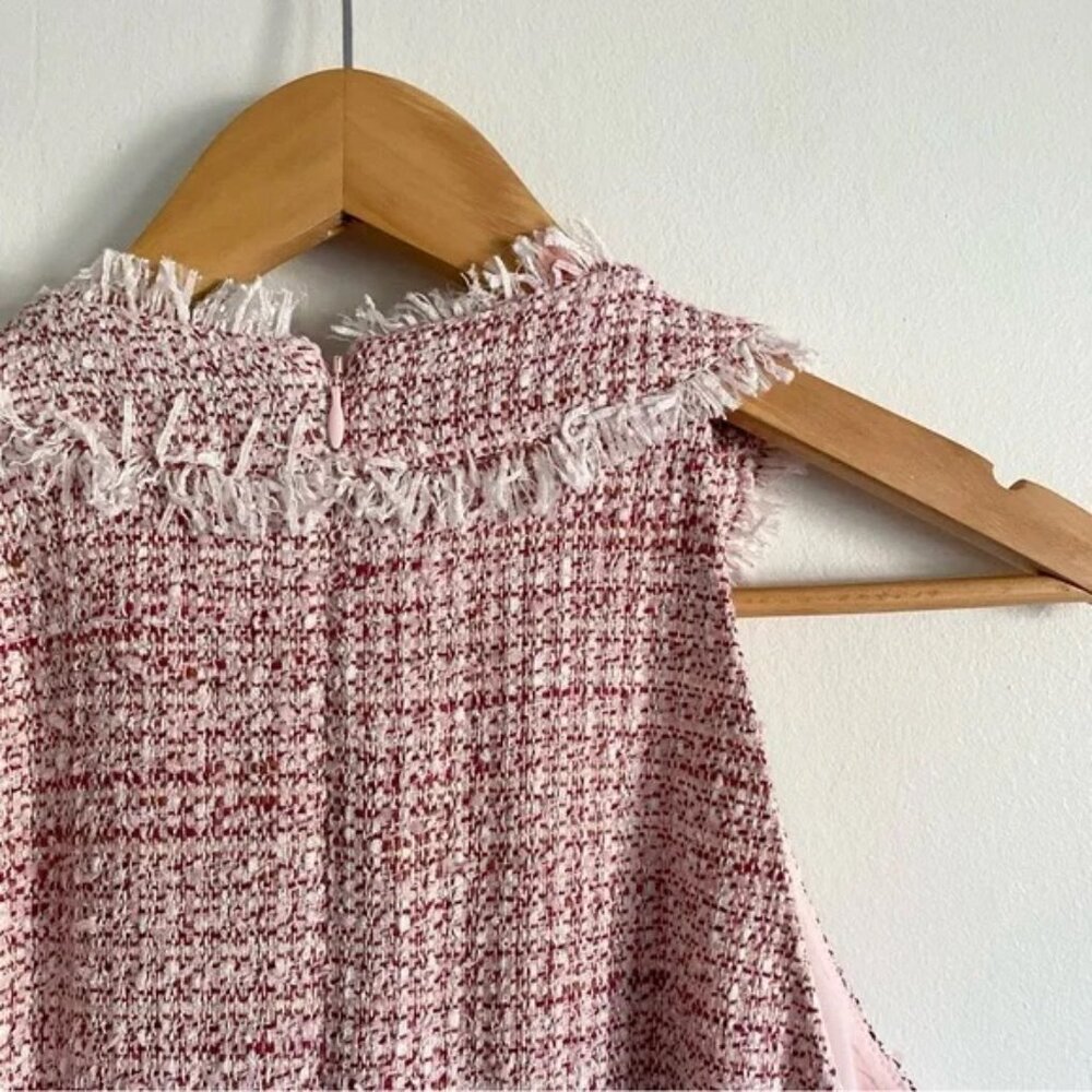 GEORGIE Pink Tweed Sleeveless Mini Dress NEW - Picture 6 of 8